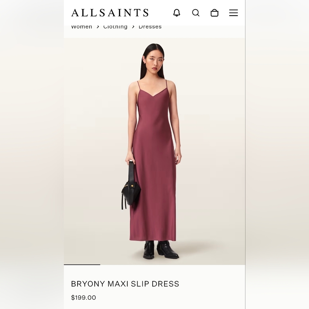 All Saints Plum Maxi Dress